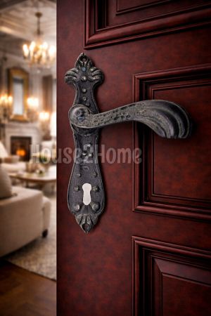 House2home El Yapımı Pirinç Kapı Kolu Takımı Oda & Yale