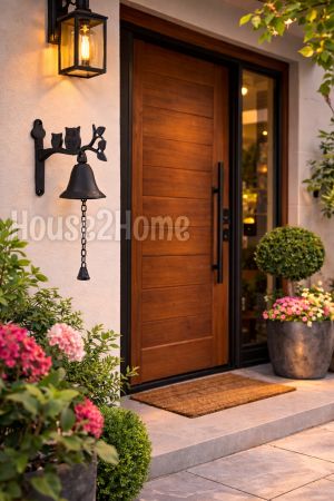 House2home El Yapımı Pirinç Baykuş Kapı Çanı
