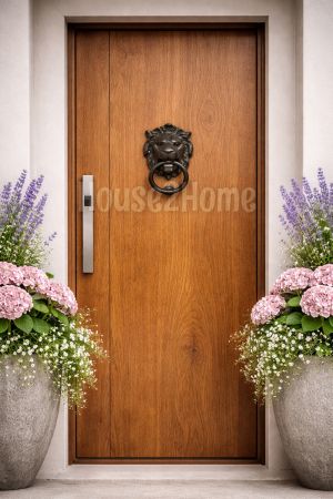 House2Home Pirinç Aslan Kapı Tokmağı, Tak Tak, Oksit Siyah