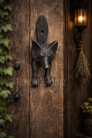 House2home El Yapımı Pirinç Tilki Kapı Tokmağı Oksit