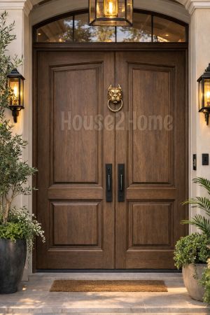 House2home El Yapımı Pirinç Pitbull Kapı Tokmağı Sarı Siyah Küçük Boy