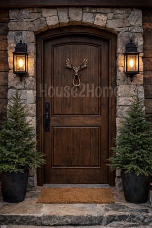 House2Home El Yapımı Pirinç Geyik Kapı Tokmağı, Tak Tak Antik Sarı