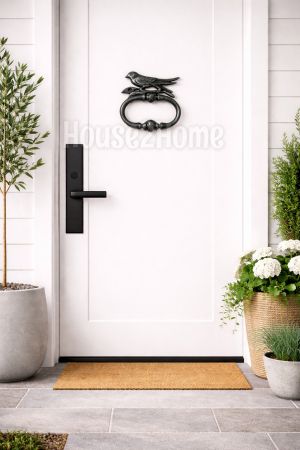 House2Home El Yapımı Pirinç Kuşlu Kapı Tokmağı, Oksit