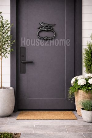 House2Home El Yapımı Pirinç Kuşlu Kapı Tokmağı, Oksit
