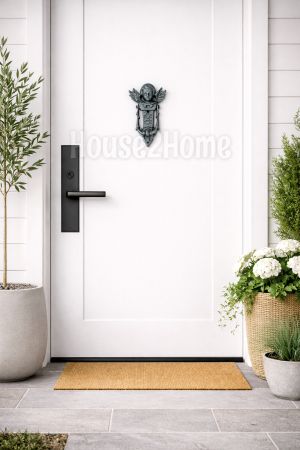 House2Home El Yapımı Pirinç Melek Kapı Tokmağı, Oksit