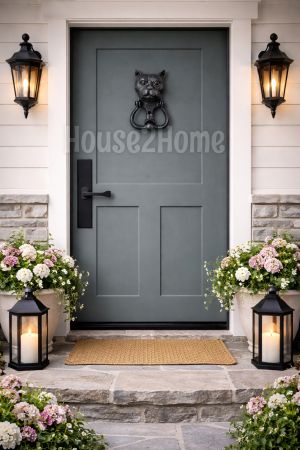 House2Home El Yapımı Pirinç Kedi Kapı Tokmağı Oksit