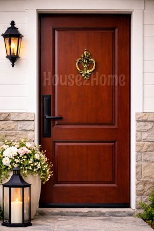 House2home El Yapımı Pirinç Gül Kapı Tokmağı Sarı Siyah 