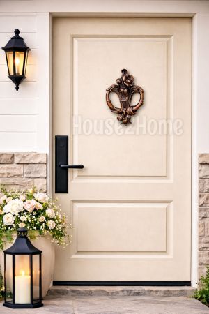 House2home El Yapımı Pirinç Kapı Gül Tokmağı Bakır
