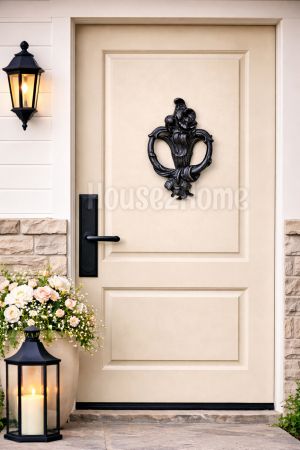 House2home El Yapımı Pirinç Gül Kapı Tokmağı Oksit