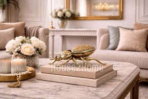 House2home El Yapımı Pirinç  Örümcek Kül Tablası