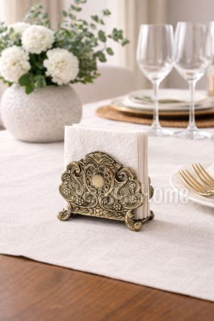 House2home El Yapımı Pirinç Hitit Peçetelik
