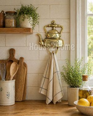 House2Home El Yapımı Pirinç Çaydanlık Askı
