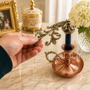 House2Home El Yapımı Pirinç Mum Söndürücü – Dekoratif Mum Söndürme Aparatı