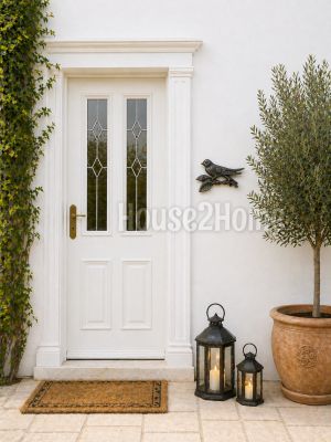 House2Home El Yapımı Pirinç Kuş Kapı Zili Oksit