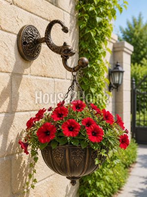 House2Home El Yapımı Pirinç  Balık Duvar Askısı, Fener Askısı 12cm