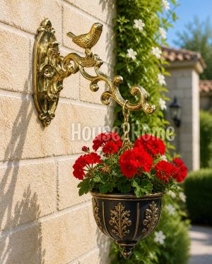 House2Home El Yapımı Pirinç Kuşlu Duvar Askısı Sarı