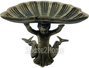 House2Home El Yapımı Pirinç Dekoratif Tabak, Yemlik Suluk