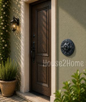 House2Home El Yapımı Pirinç Kapı Zili Oksit