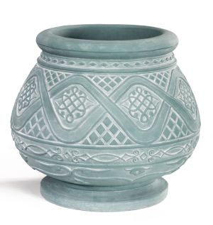 House2home Taş Görünümlü Dış Mekan Büyük Saksı Yükseklik: 52 cm - Dış Çap 61 cm - İç Çap 32 cm